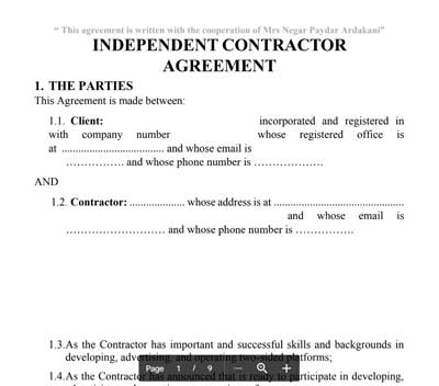 قرارداد انگلیسی